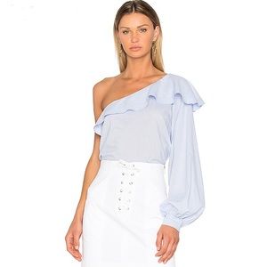 A.L.C Brielle One Shoulder Poplin Top
